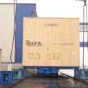 Deufol packing a 251-ton Siemens compressor for sea freight