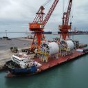 Blue Water Shipping loads a pair of 250-ton reels in China
