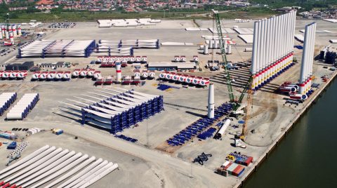 Components for 4,000 offshore wind turbines pass through Port of Esbjerg