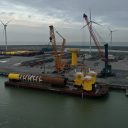 Wagenborg pontoons moving Kaskasi wind farm components