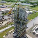 Sarens moves 580-tonne heater at a refinery in Leuna