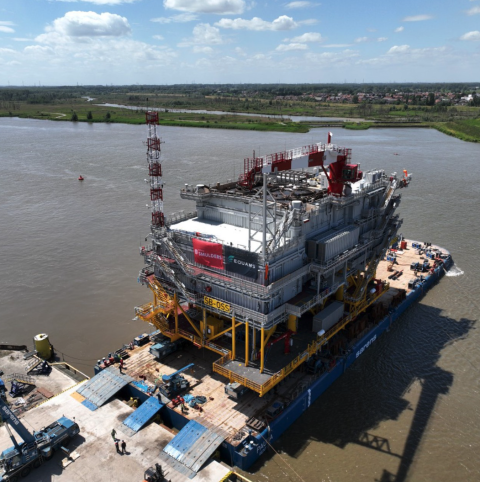 Smulders loads out Saint-Brieuc substation topside and jacket
