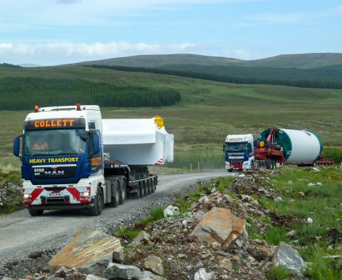 Collett moving Creag Riabhach wind farm components to North Highlands