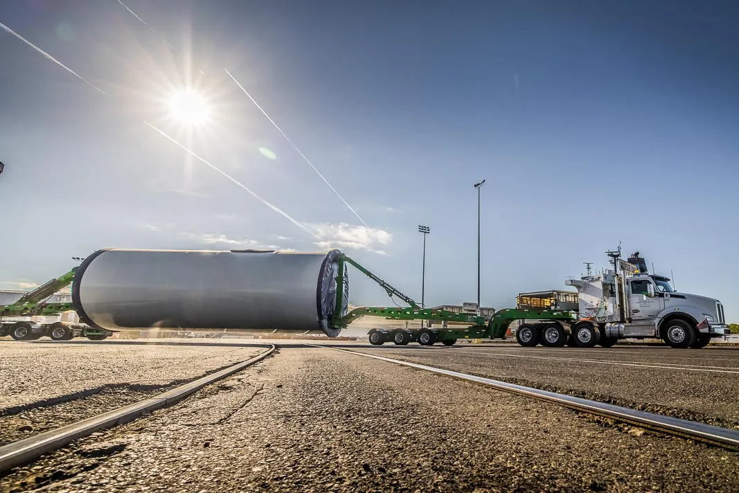 Omega Morgan hauls 82 components for a wind farm in Oregon
