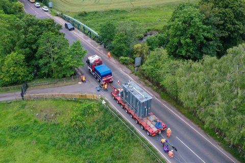 Collett gets innovative to cross Glassford Bridge with 80-tonne transformer
