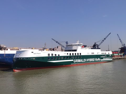Grimaldi takes delivery of its 12th RoRo ship