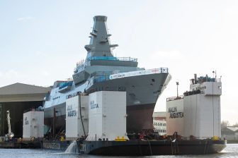 Malin Abram rolls-out BAE Systems' first Type 26 frigate