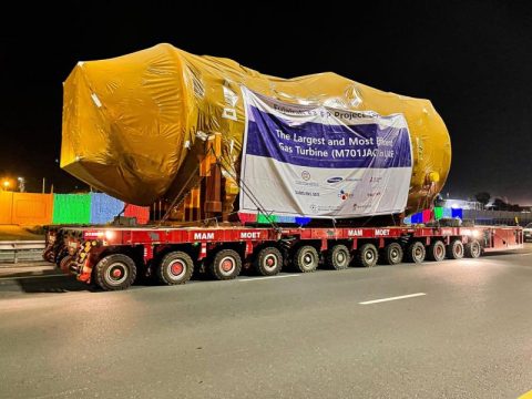Mammoet delivers UAE’s largest gas turbines