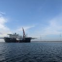 The Pioneering Spirit and the Oceanic, in Prinses Alexiahaven, Rotterdam