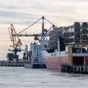 Superfast Levante delivers first shipment of wind turbine components to Cuxport