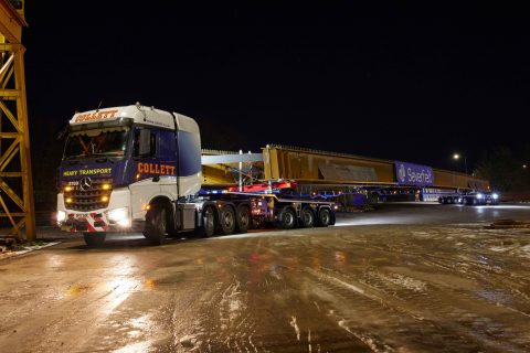 Collett moves bridge sections from Bolton to Halifax