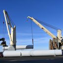 Blue Water handles recycled wind turbines loading in Port Esbjerg