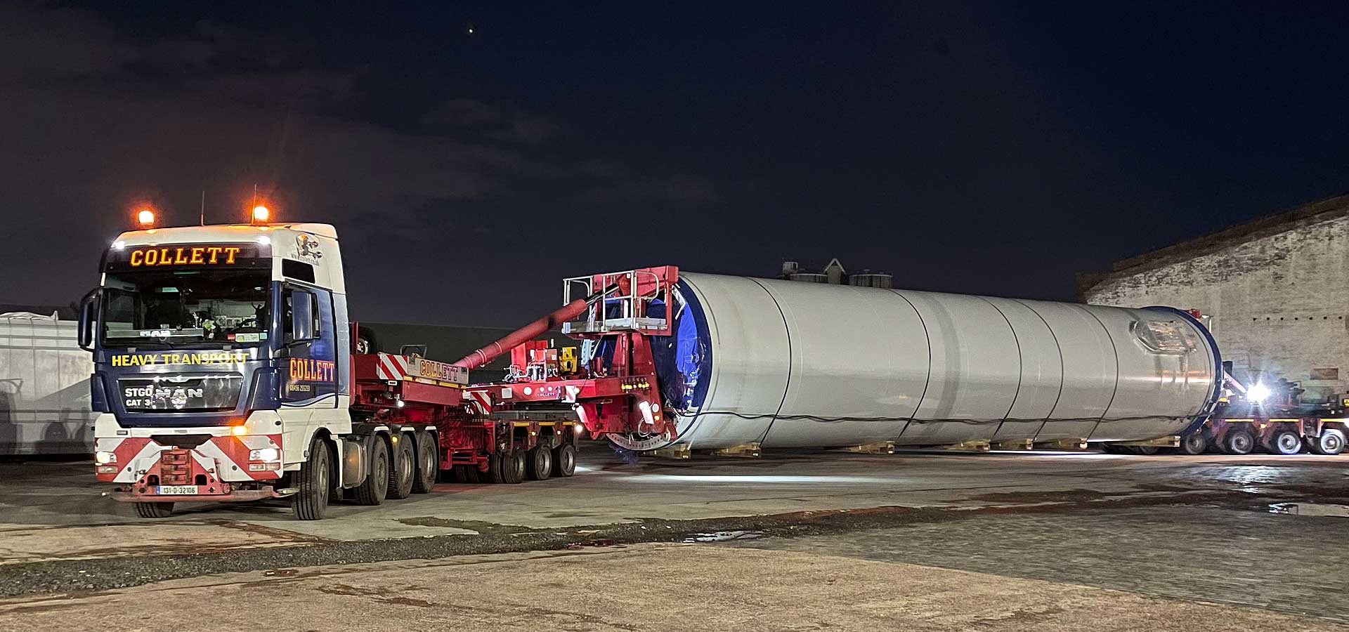 Cumberhead wind farm components delivered to project site