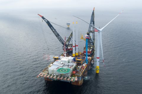 All but three Arcadis Ost 1 wind turbines stand as Vestas faces delivery delays