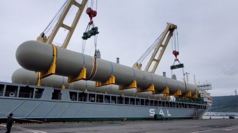 Jumbo-SAL-Alliance loads up MV Svenja with Basrah Refinery project cargo