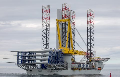 Installation kicks off at world's largest offshore wind farm