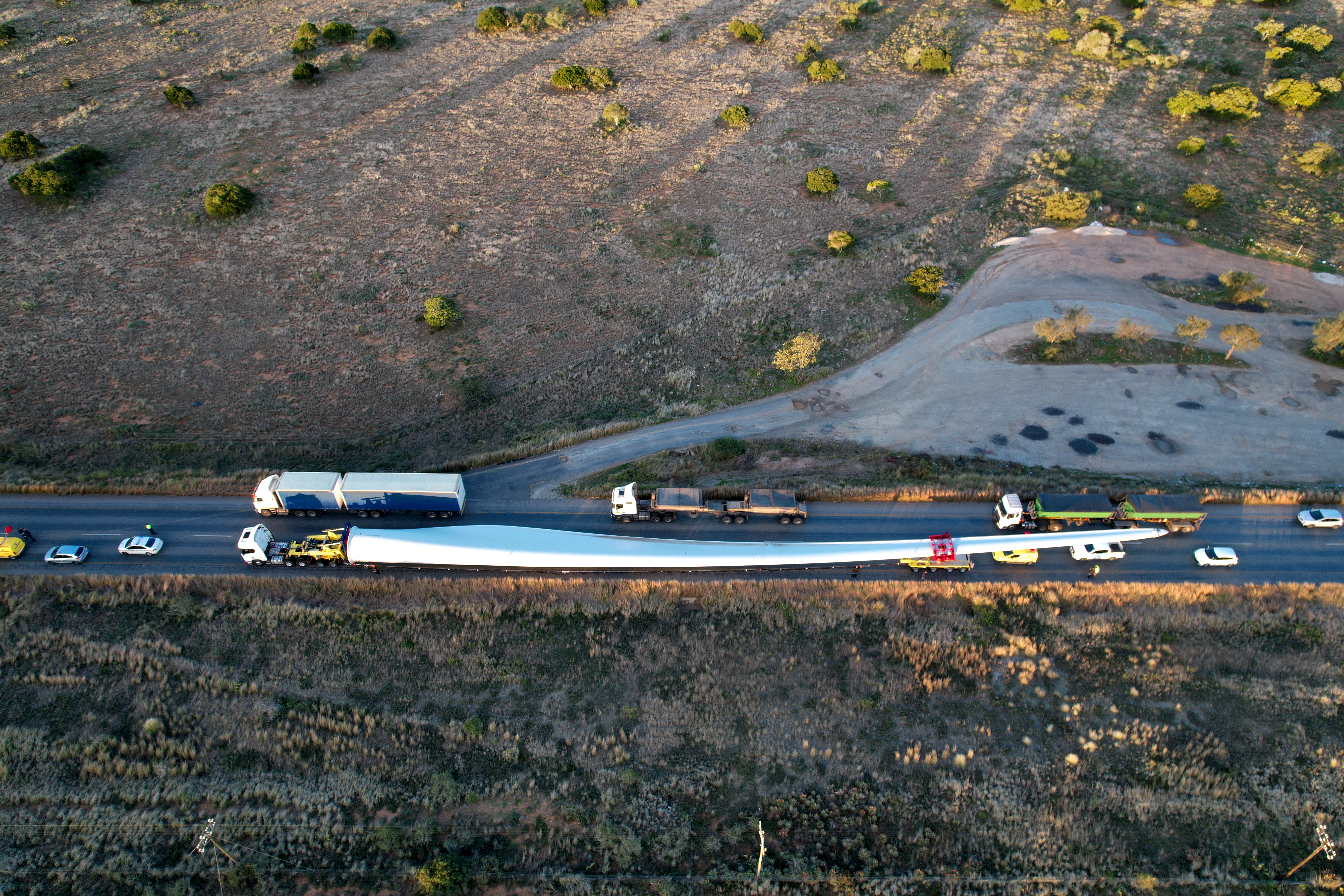Transport starts for South Africa's longest ever wind blades