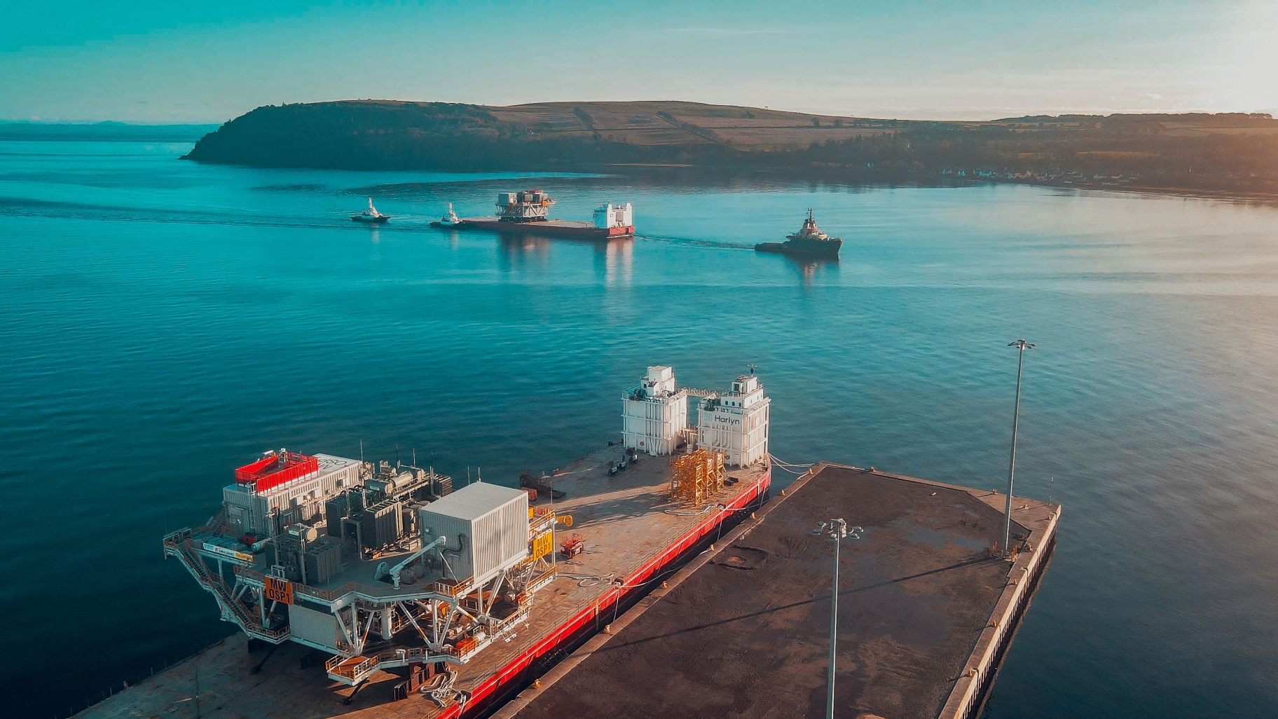Moray West substations arrive at the Port of Nigg