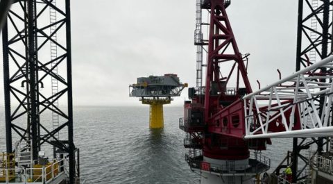 Boskalis lifts first Moray West offshore substation platform in place