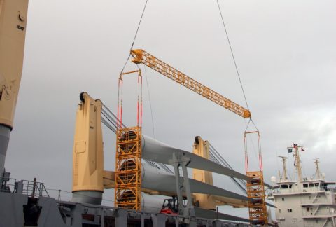 Heavy lift rig for wind turbines springs into action at Harland and Wolff