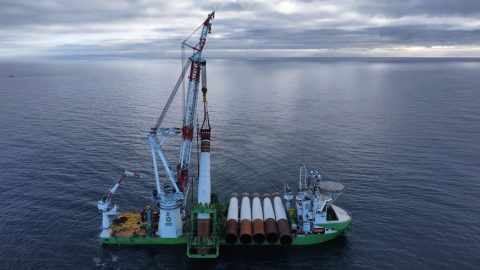 Deme's Orion installs first XXL monopile at Moray West offshore wind farm