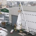 Liebherr assembling the first Orca-Class heavy-lift crane