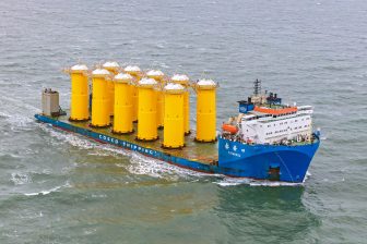 Tai An Kou delivers ten more Moray West TPs to Port of Nigg